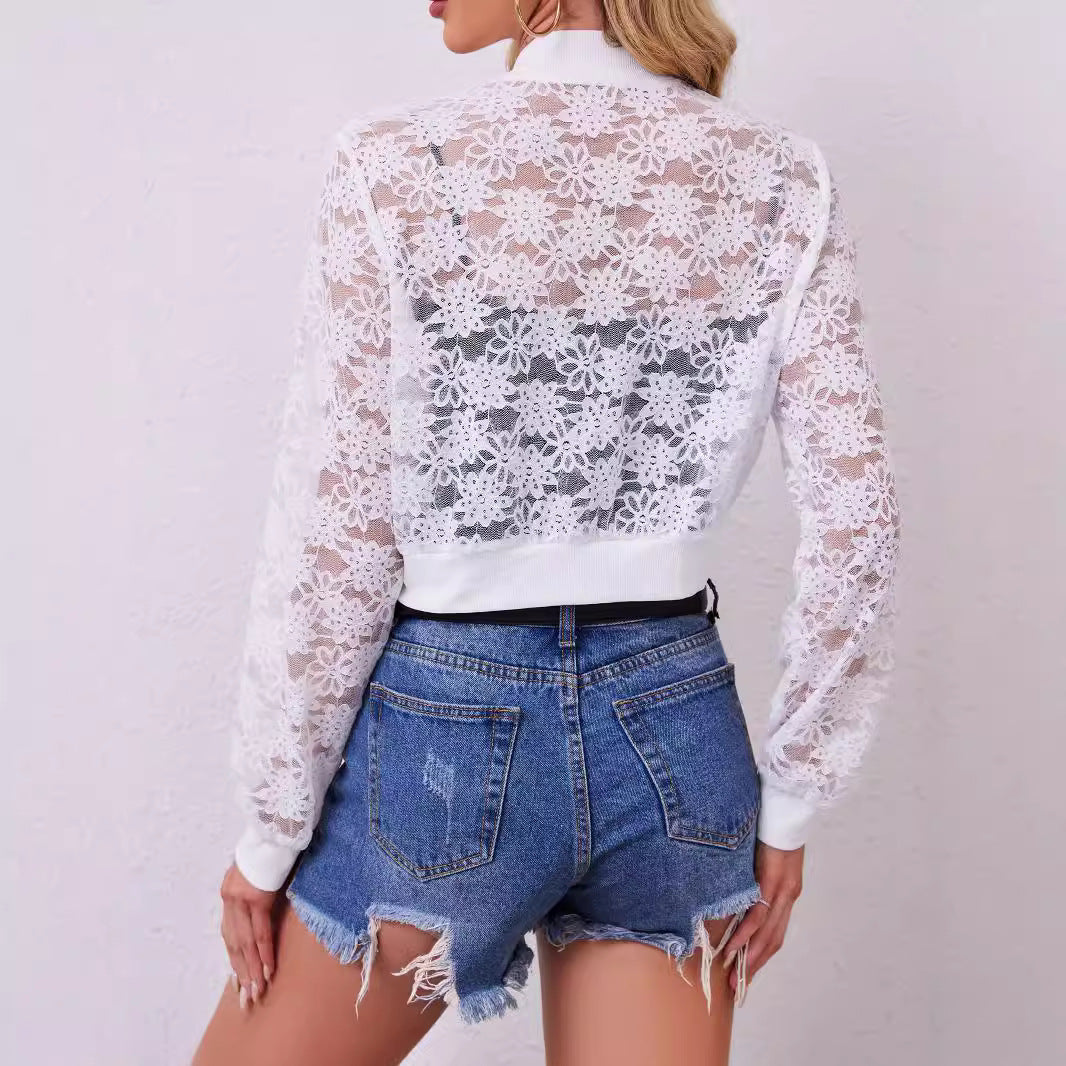 Floral Lace Hollow-Out Jacket