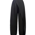 Women's Office Korean Pear Shapes Design Black Pants Slimming Draping Light Luxury Loose Small Casual Pants