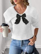 White and Black Bow