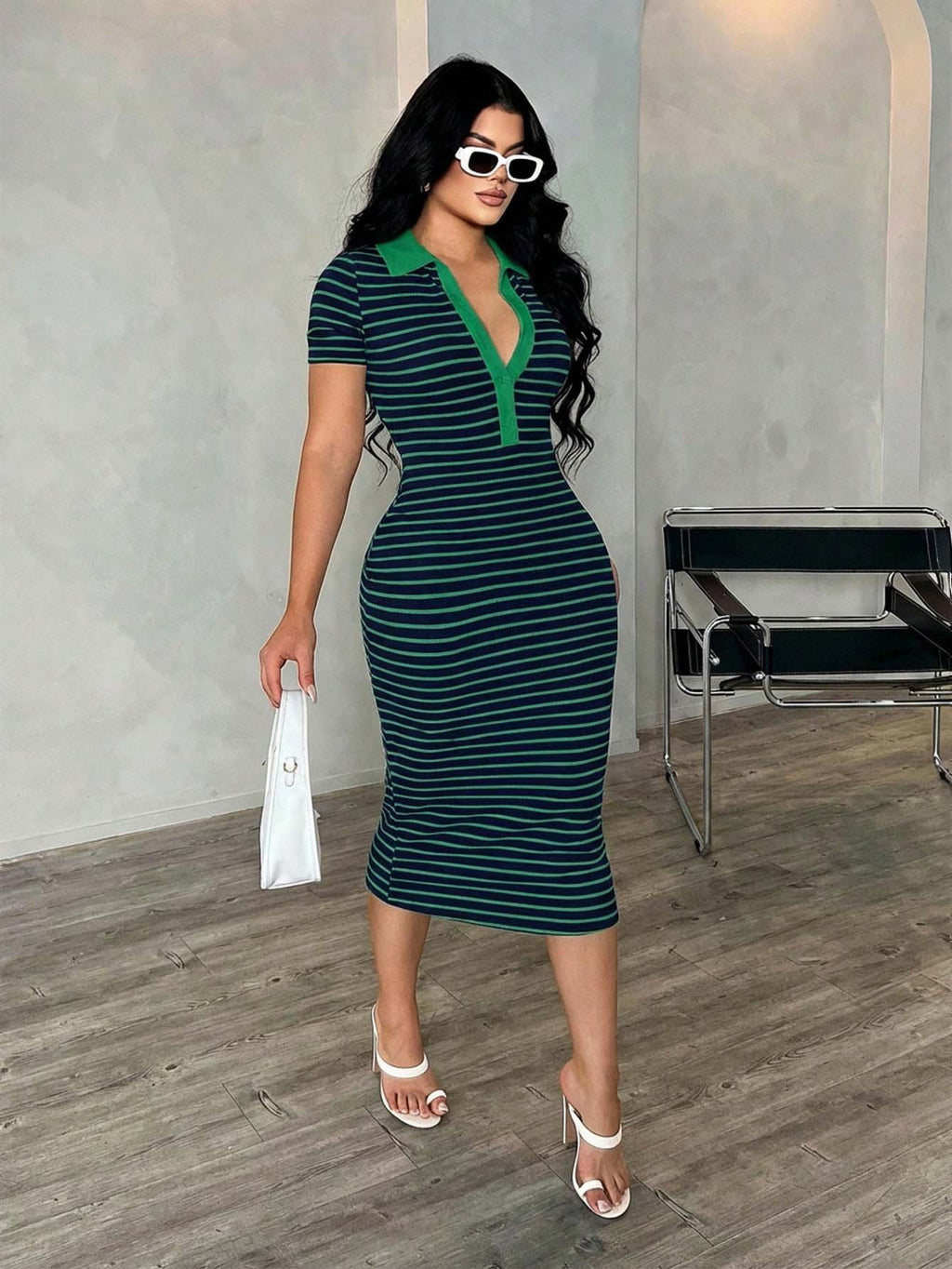 blue green stripe
