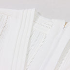 Goods High Quality Knitted Fabric V-Neck Slim Fit Short Sleeve Dress
