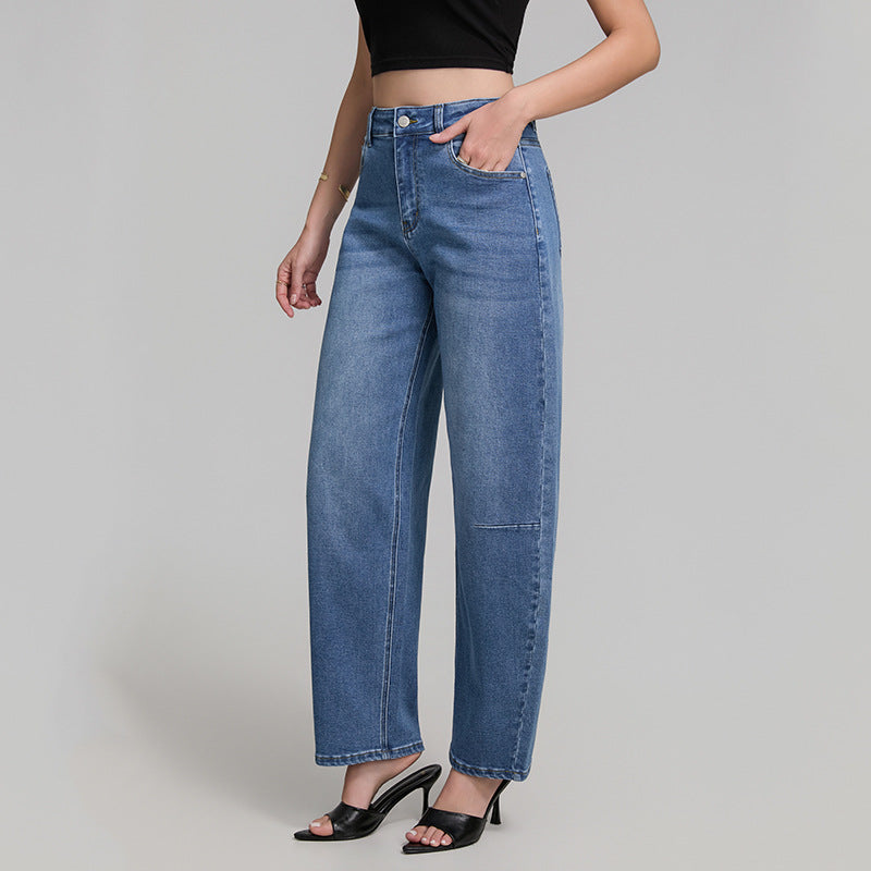 Women's Light Blue Wide-Leg Jeans
