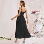 Women's Mesh Spaghetti Strap Maxi Dress