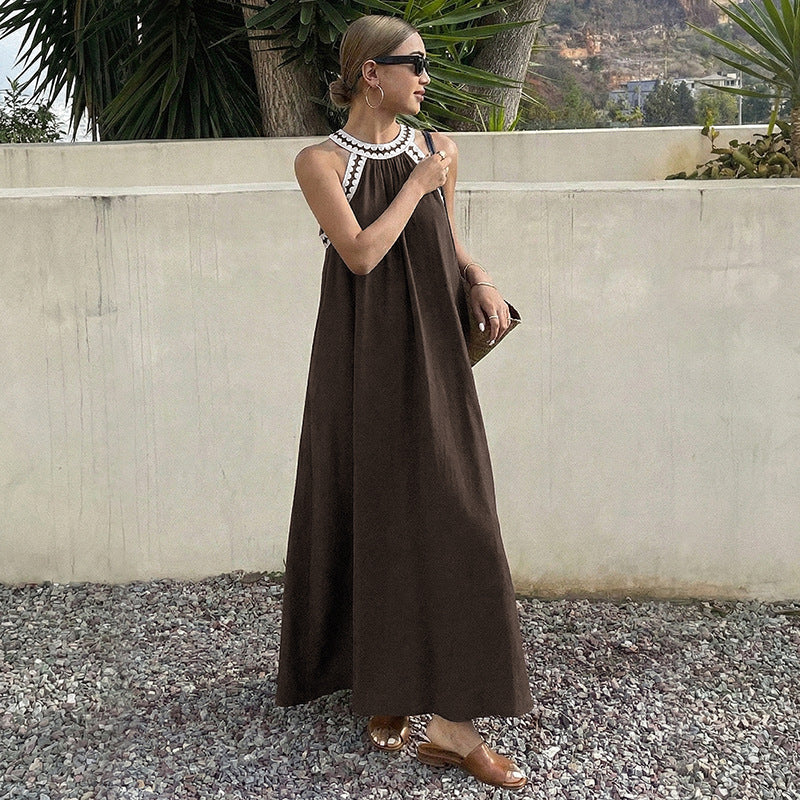 Women's Halter Ruffled Dress