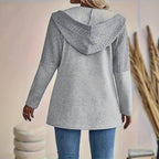 Plus Size Women Clothing Fall Winter Patchwork Casual Loose Jacket