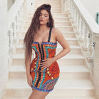 Women's Floral Rhinestone Mesh Bodycon Mini Dress