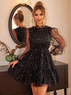 Women's Moon-Sequin Mesh Bodycon Dress