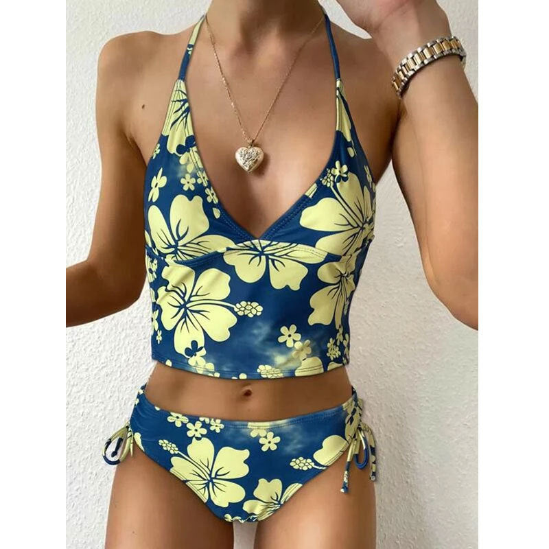 Printed Split Bikini Swimwear