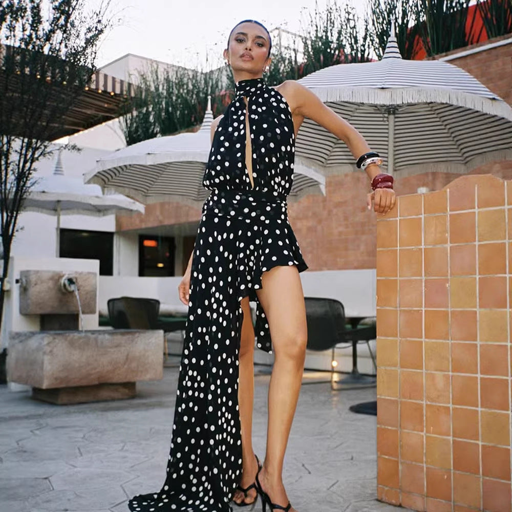 Women's Halter Polka Dot Dress