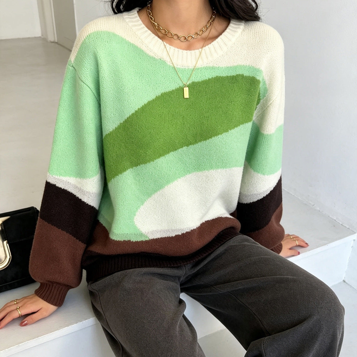 Women's Asymmetric Knit Sweater