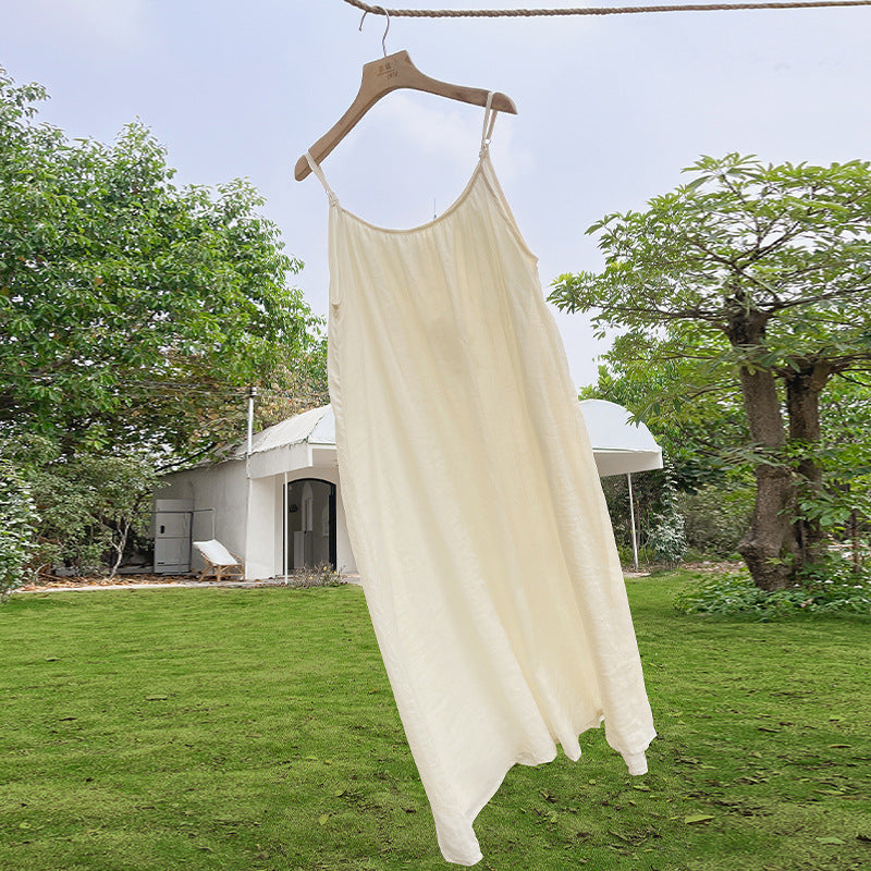 Ramie-Cotton Camisole Maxi Dress
