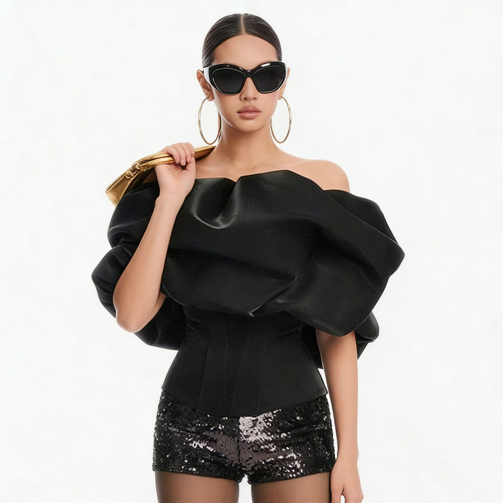 Women's Boned Zip Front Corset Top