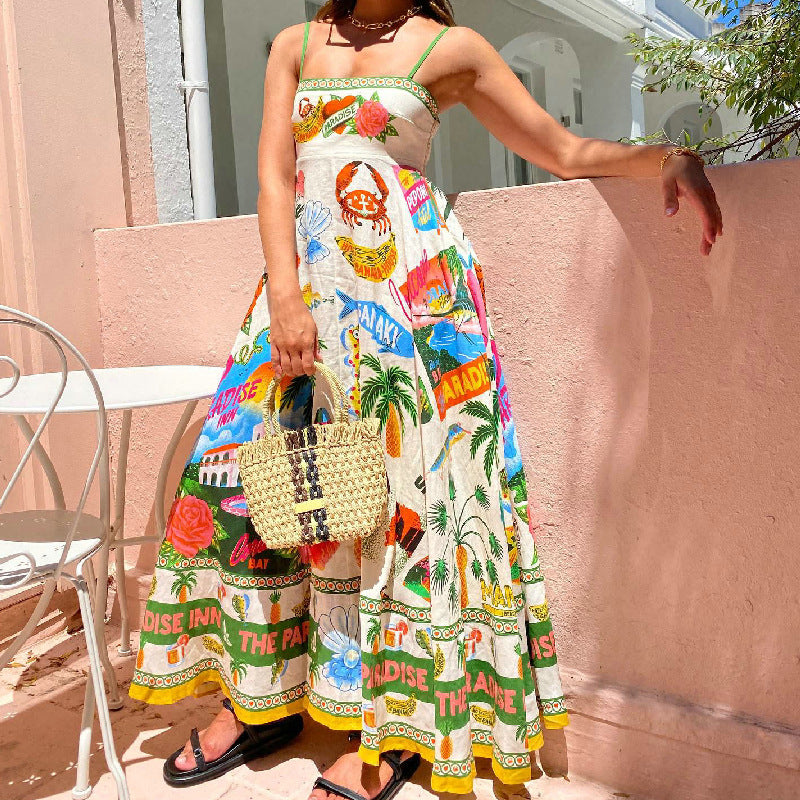 Women's Sling Cotton Dress
