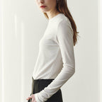 Women's High Elastic Slim Fitting Basic T-Shirt Bottoming Shirt