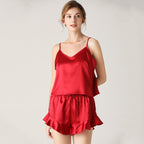 Silk Neck Pajamas Lingerie
