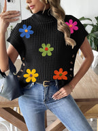 Black 5 Wool Flowers