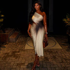 Women's Asymmetric Ruffle Dress
