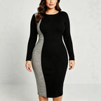 Women's Plus-Size Leopard Print Midi Dress