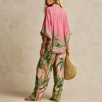 Vacation Positioning Printing Loose Shirt WL Trousers Two