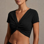 Women Clothing Summer Short Vest Top V neck Cropped Sexy T