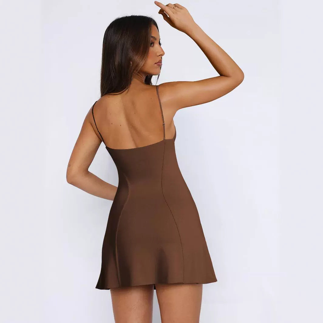 Women's Slim Fit Y2g Dress High End Women Clothing Sexy Suspender Dress Knitted Dress