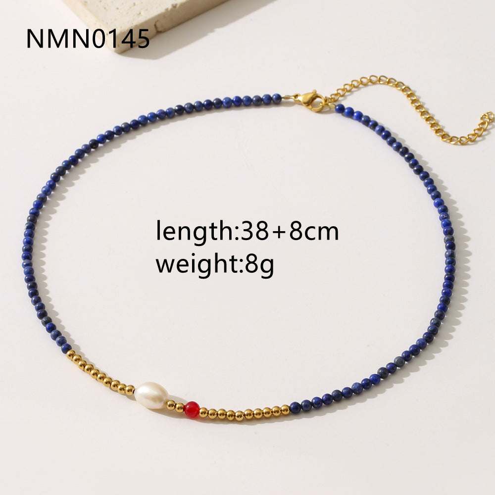 Lapis Lazuli Pearl Necklace