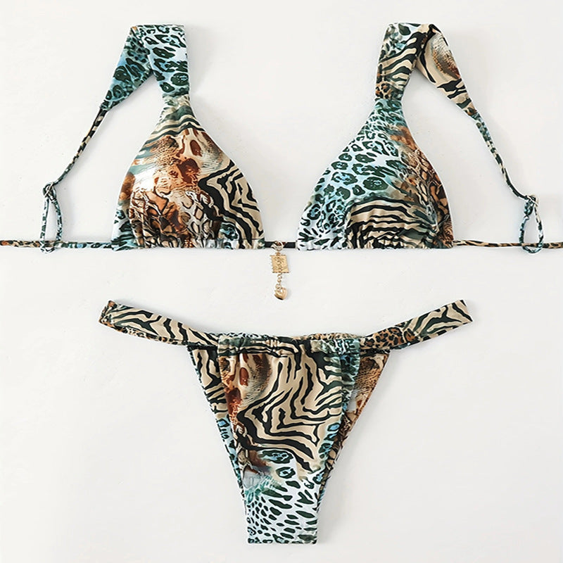 Printed Lace Bikini Swimwear