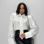 Striped Tie-Front Shirt