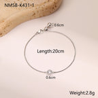 Steel round Diamond Bracelet
