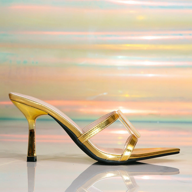 Women's Pointed-Toe Shell Sandals
