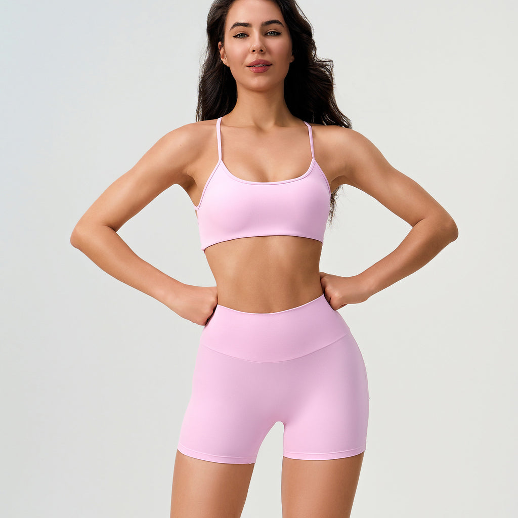 Women's Beauty Back Running Sports Women Medium High Strength Shorts