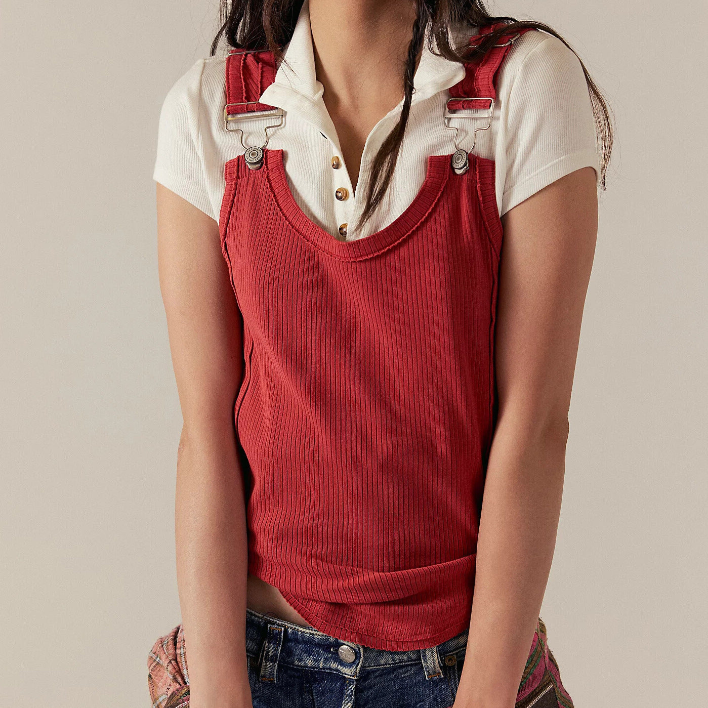 Adjustable Buckle Spaghetti Strap Camisole