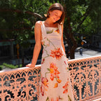 Women's Vacation Printed Maxi Dress Backless Sling Dress