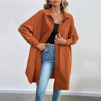 Casual Shirt Loose Long Sleeve Breasted Corduroy Jacket