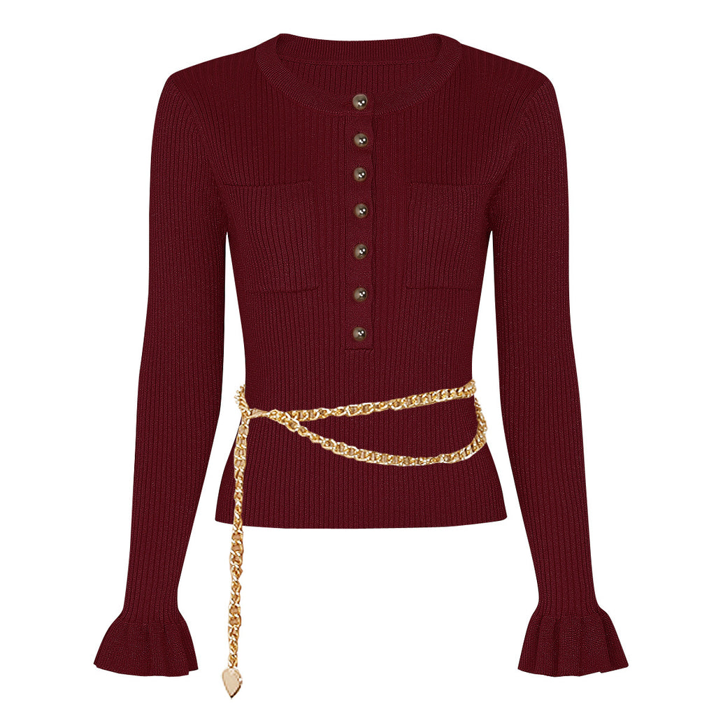 Wine Red Top Belt