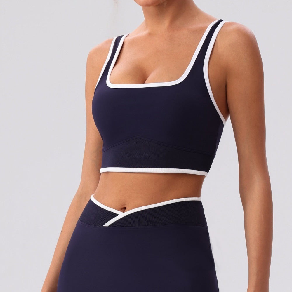 Women's Contrast-Color Yoga Sports Bra