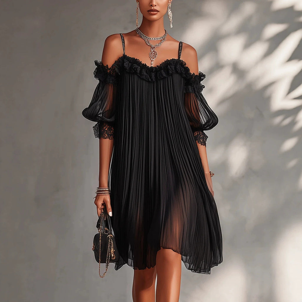 Women's Lace Backless Dress