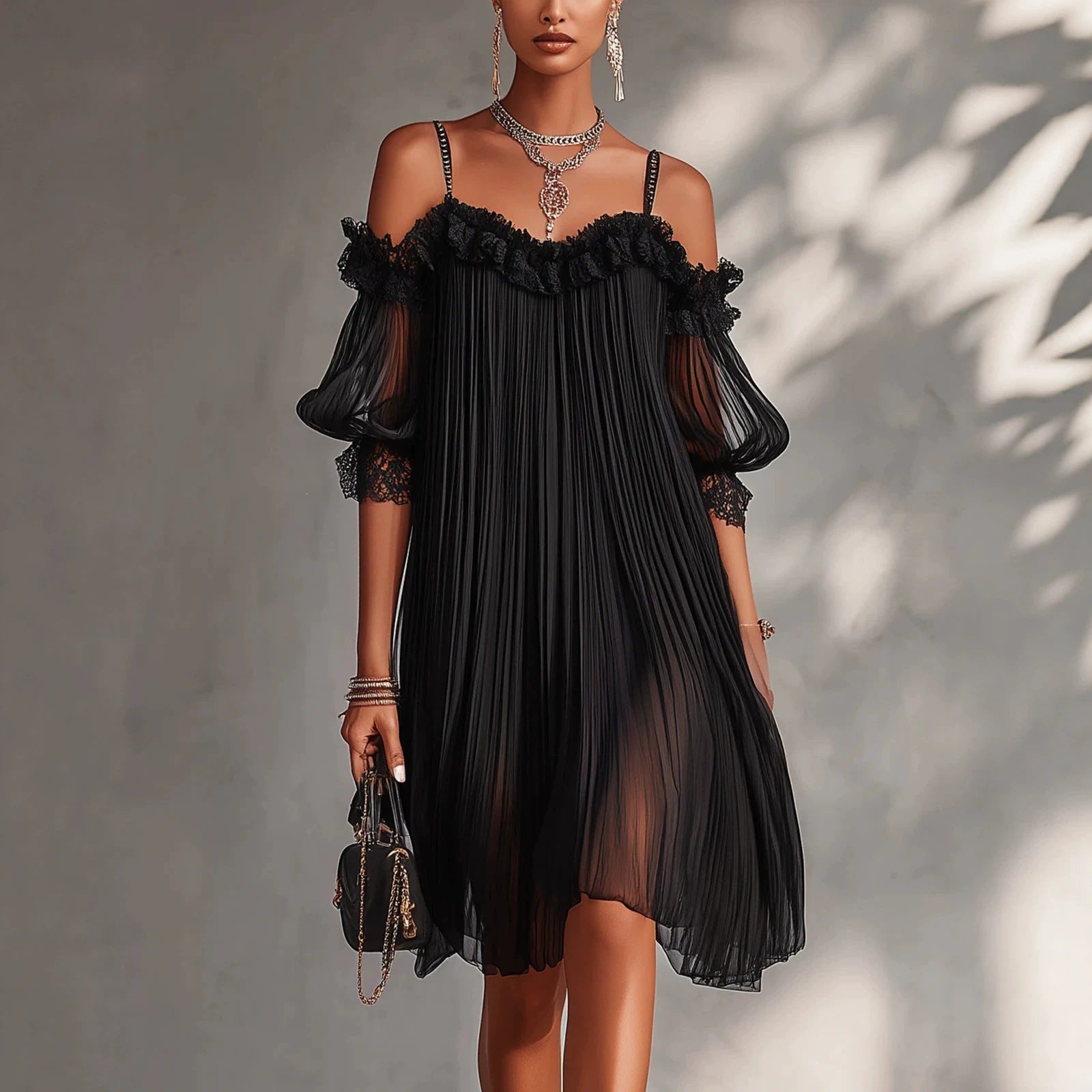 Women's Lace Backless Dress