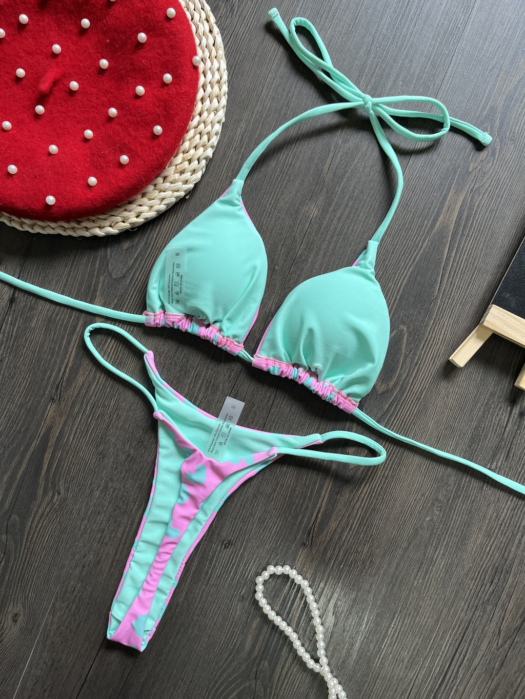 Heart Printing Bikini Swimwear