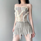 Women's Lace High-Waist Mini Skirt