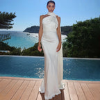 Women's Ribbon Dress Backless Slim Dress