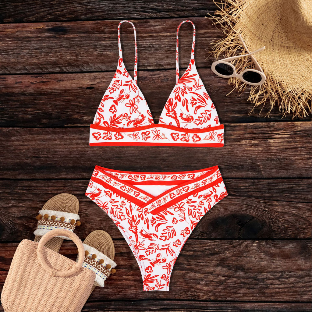 Orange One-piece Swimwear