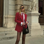 Red Tie Shirt & Shorts Set