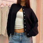 Women's Single-Breasted Bell-Sleeve Cardigan
