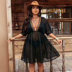 Women's Plus-Size Sheer Beach Dress