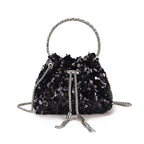 Women's Acrylic Sequin Chain Bucket Bag