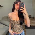 Women's Women’s Leopard Print Spaghetti Strap Crop Top