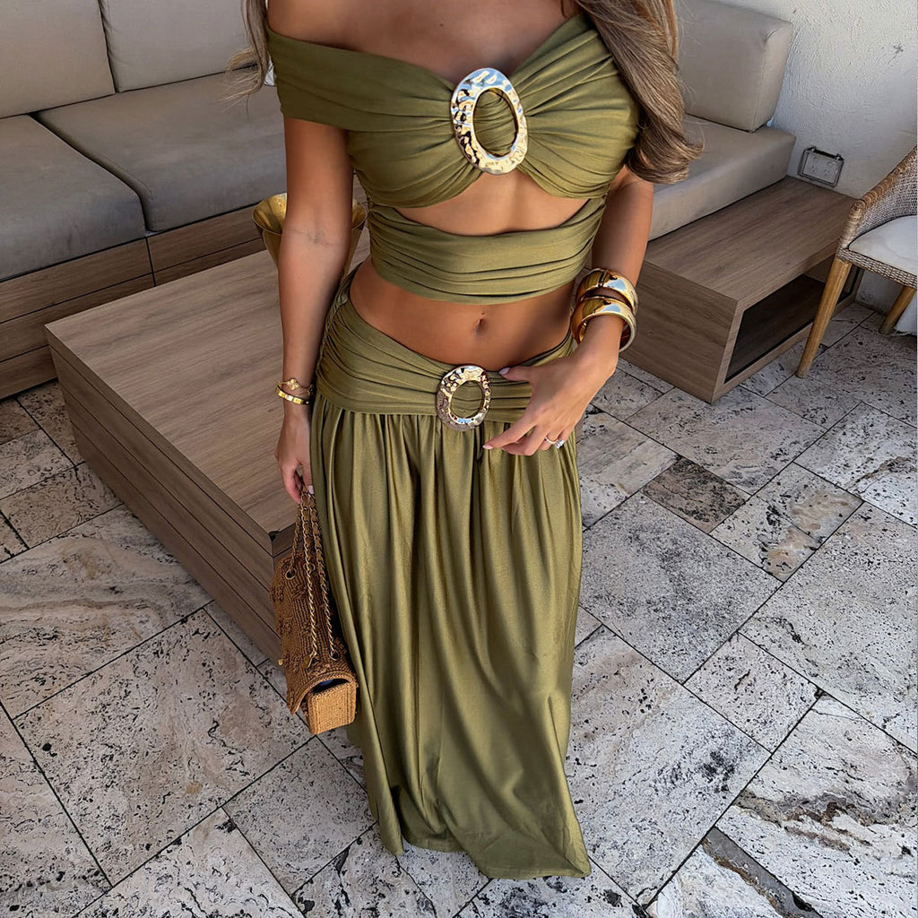 Solid Color One-piece Swimwear
