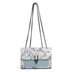 Embroidered Chain Square Crossbody Bag