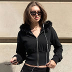 Women's Hooded Zip-Up Cardigan